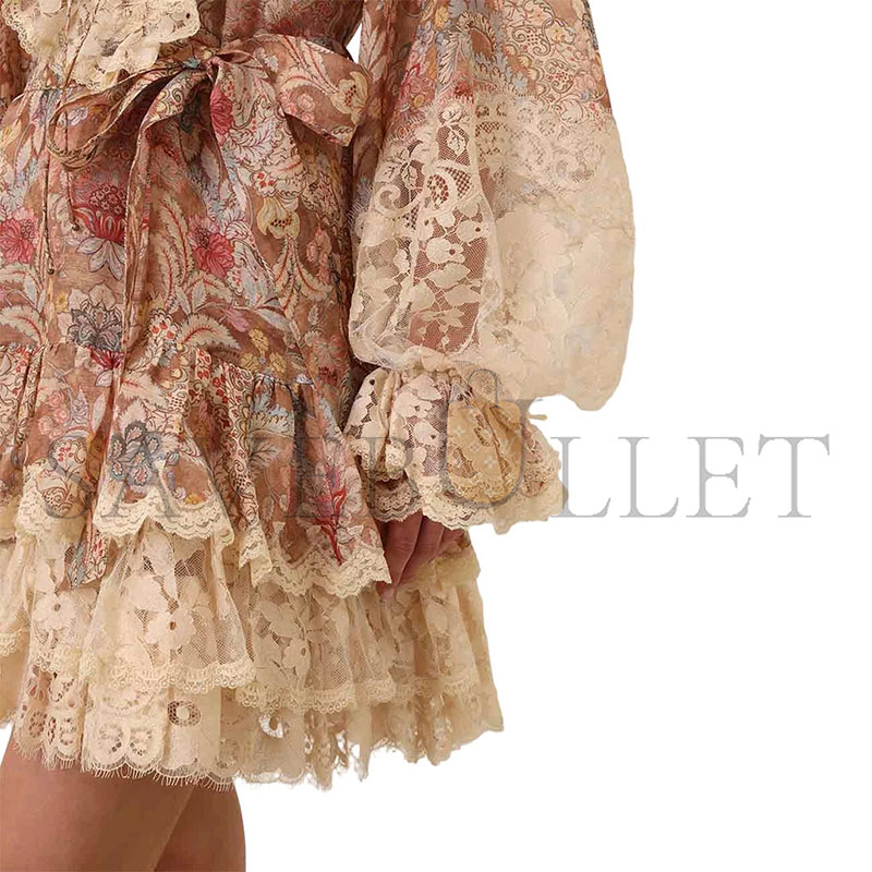 ZIMMERMANN REBELLION LACE-UP MINI DRESS 7238DC261